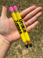 Personalized Glitter Pencil Pen | Custom Teacher Accessory | Gift