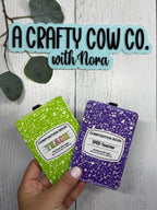 Personalized Teacher ID Badge Holder | Custom Name, Composition Book Style, Back-to-School Accessory