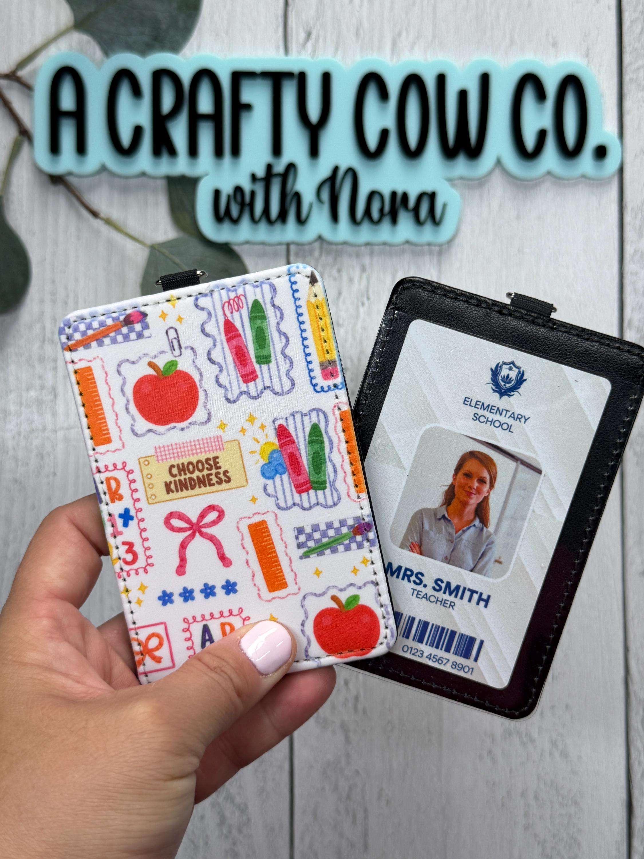 Personalized Teacher ID Badge Holder | Custom Classroom Card Case, Back-to-School Accessory