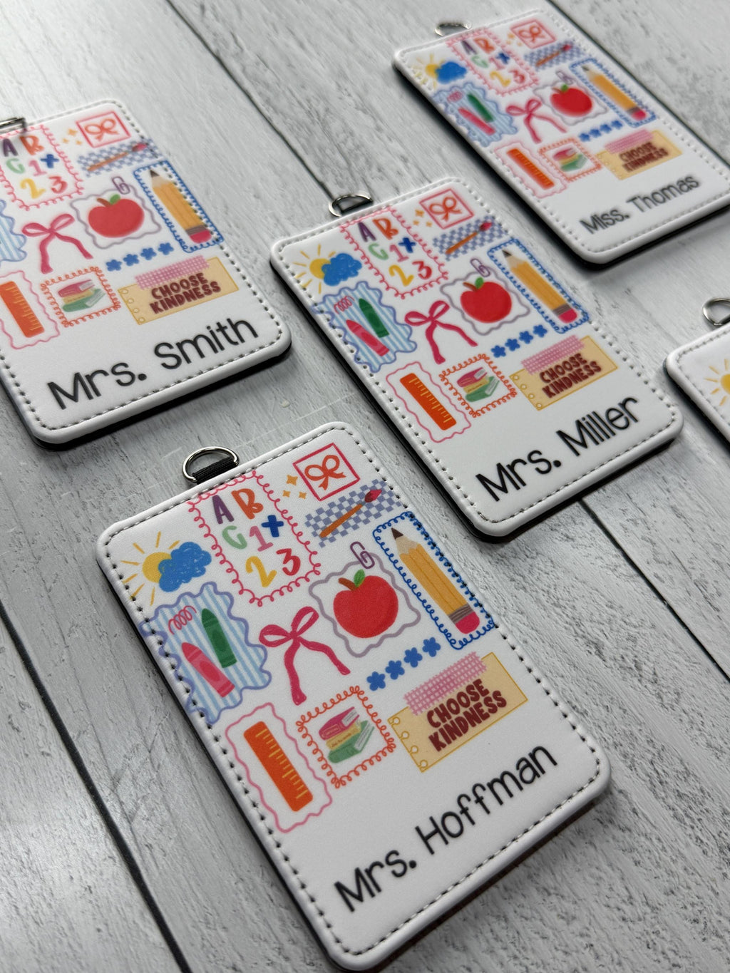 Personalized Teacher ID Badge Holder | Custom Classroom Card Case, Back-to-School Accessory