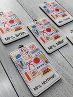 Personalized Teacher ID Badge Holder | Custom Classroom Card Case, Back-to-School Accessory