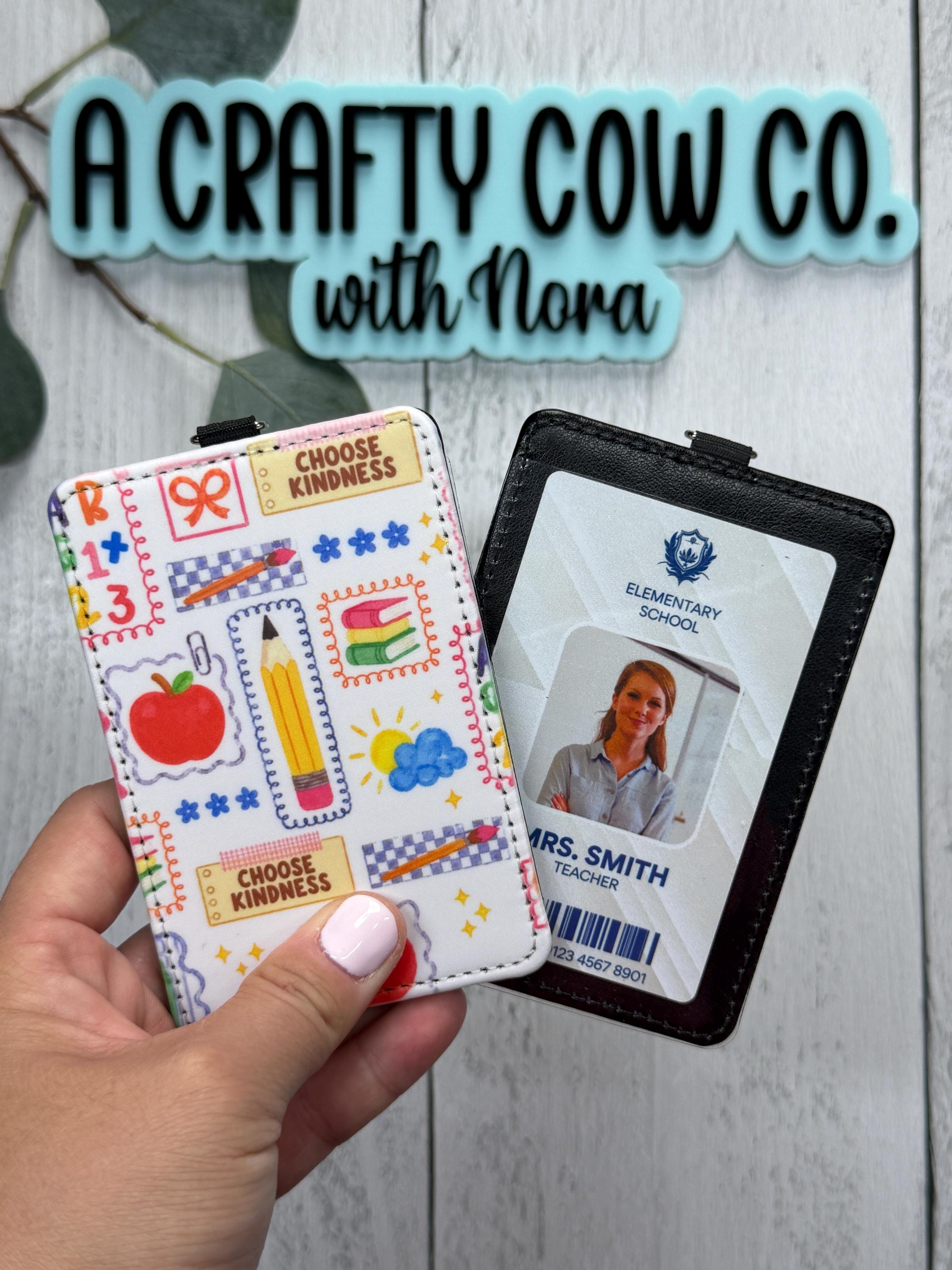 Personalized Teacher ID Badge Holder | Custom Classroom Card Case, Back-to-School Accessory