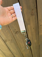 Wristlet/Key Fob Keychain | Gingham, Stripe & Toile Key Fob | Handmade | Fabric| Teacher Gift | Wrist Lanyard | Student | Mom Gift