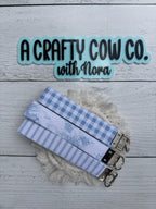 Wristlet/Key Fob Keychain | Gingham, Stripe & Toile Key Fob | Handmade | Fabric| Teacher Gift | Wrist Lanyard | Student | Mom Gift