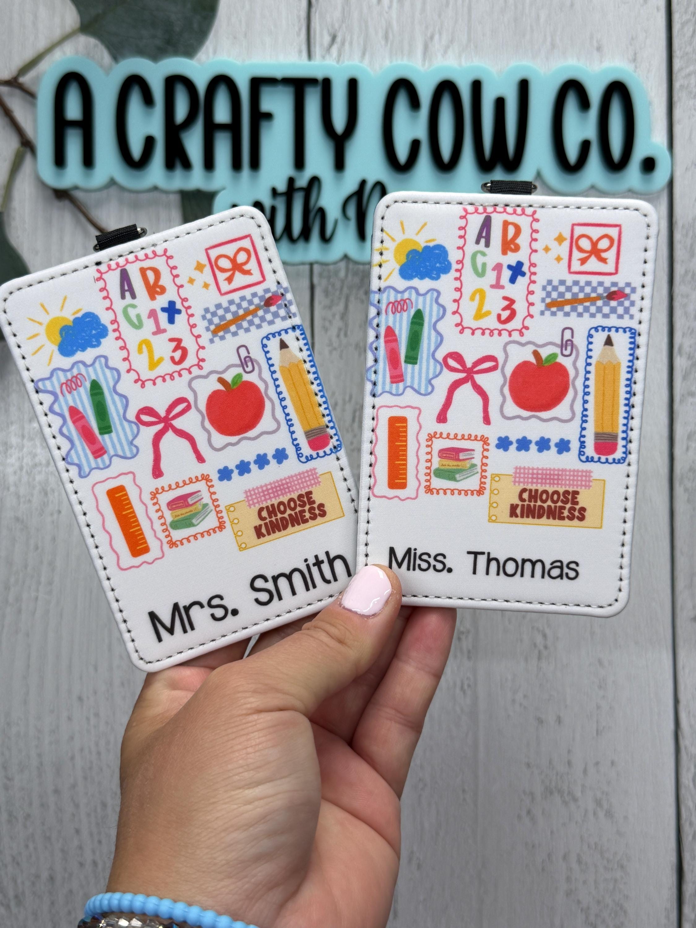 Personalized Teacher ID Badge Holder | Custom Classroom Card Case, Back-to-School Accessory