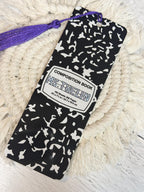 Personalized Composition Book Metal Bookmark | Reader Gift, Durable Tassel (5 x 2 in)