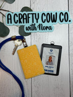 Personalized Teacher ID Badge Holder | Custom Name Classroom Card Case | Teacher Gift | Vertical ID Holder