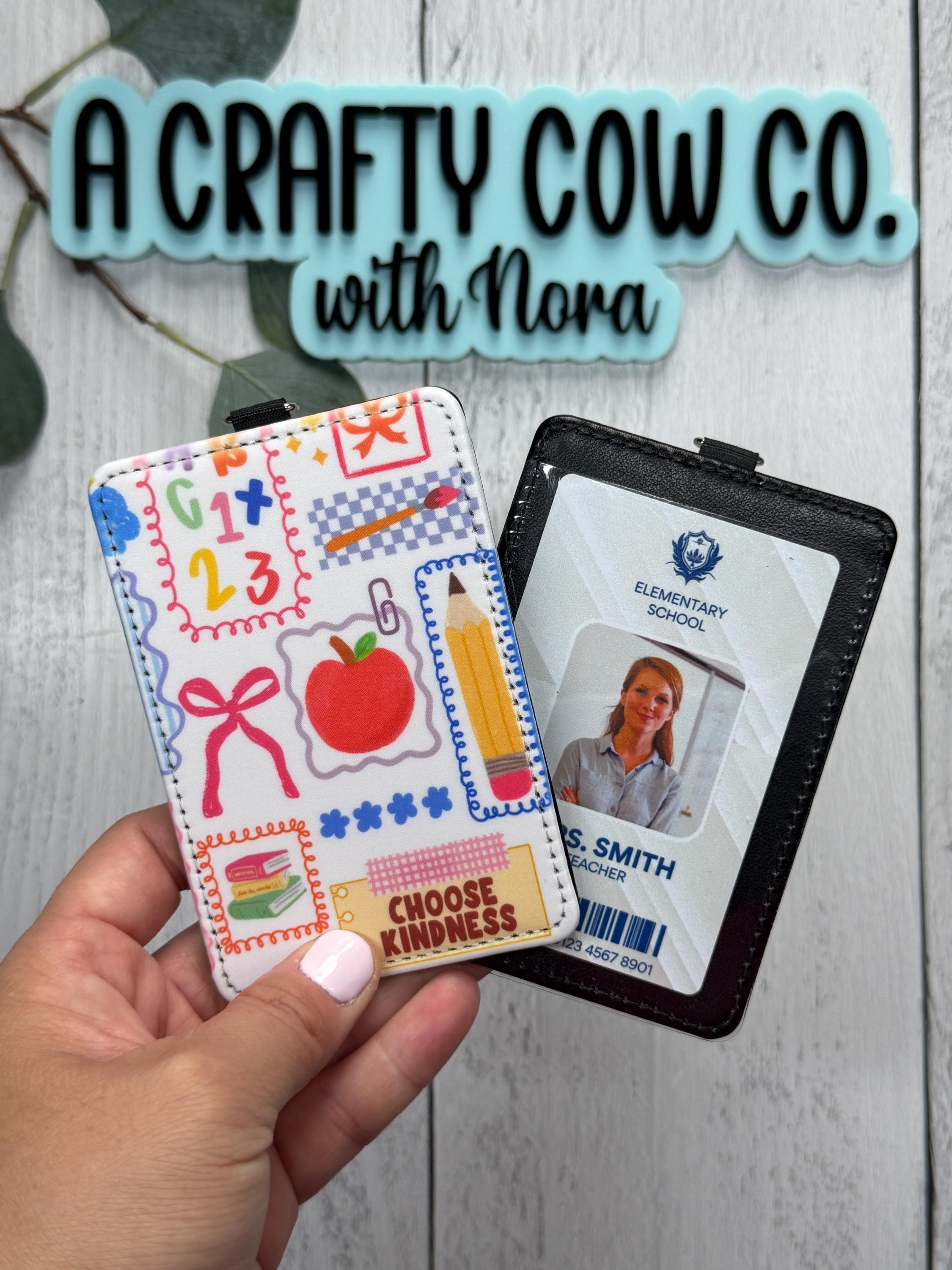 Personalized Teacher ID Badge Holder | Custom Classroom Card Case, Back-to-School Accessory