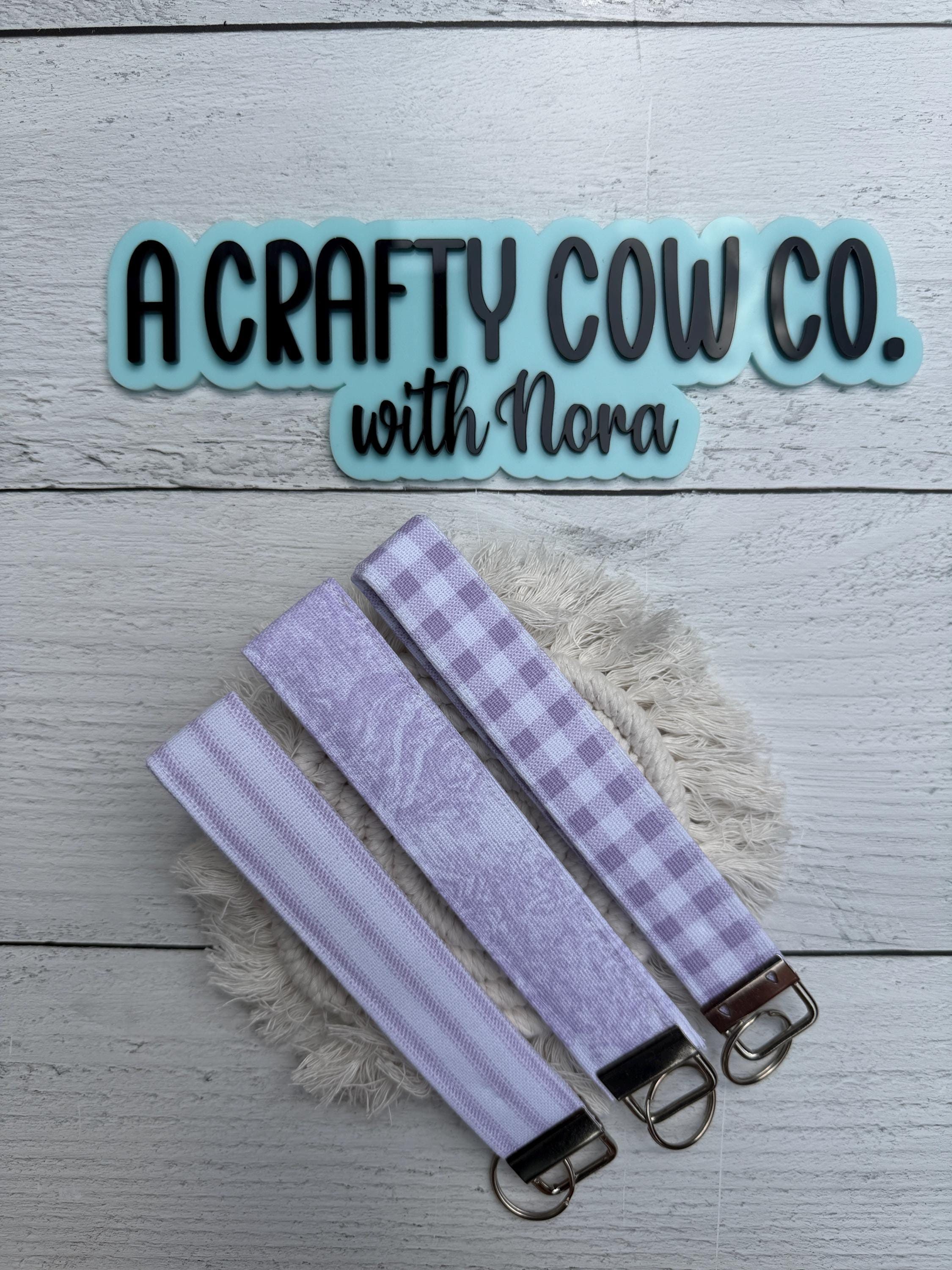 Wristlet/Key Fob Keychain | Gingham, Stripe & Toile Key Fob | Handmade | Fabric| Teacher Gift | Wrist Lanyard | Student | Mom Gift